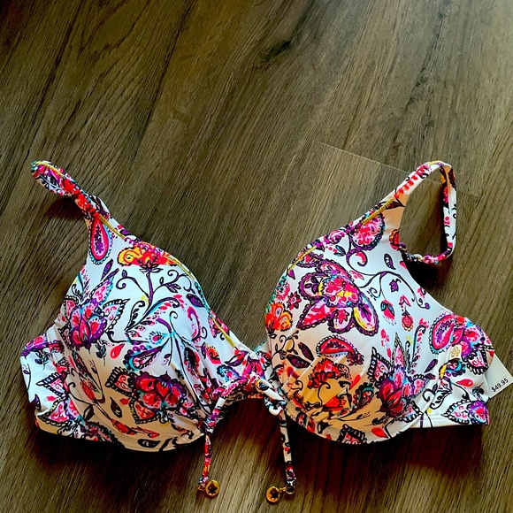 Bikini Top La Vie En Rose Aqua NEW NWT - Picture 1 of 3